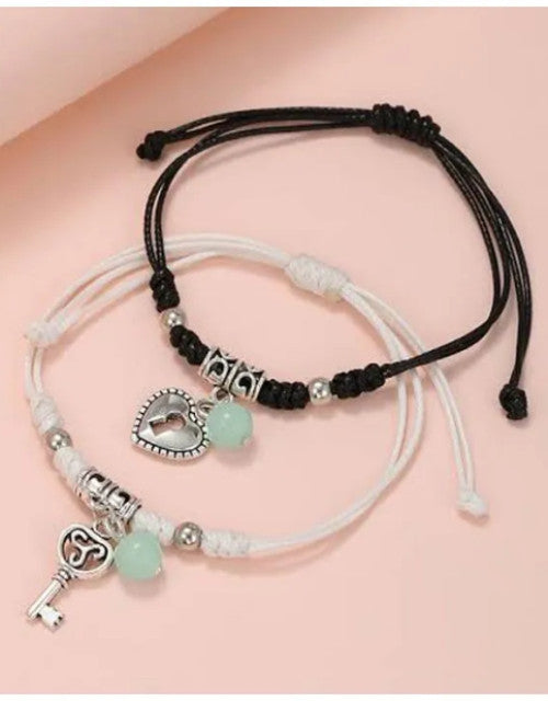 Fashions Radium Hearts Couple Best Friend Sister Korean Bracelet