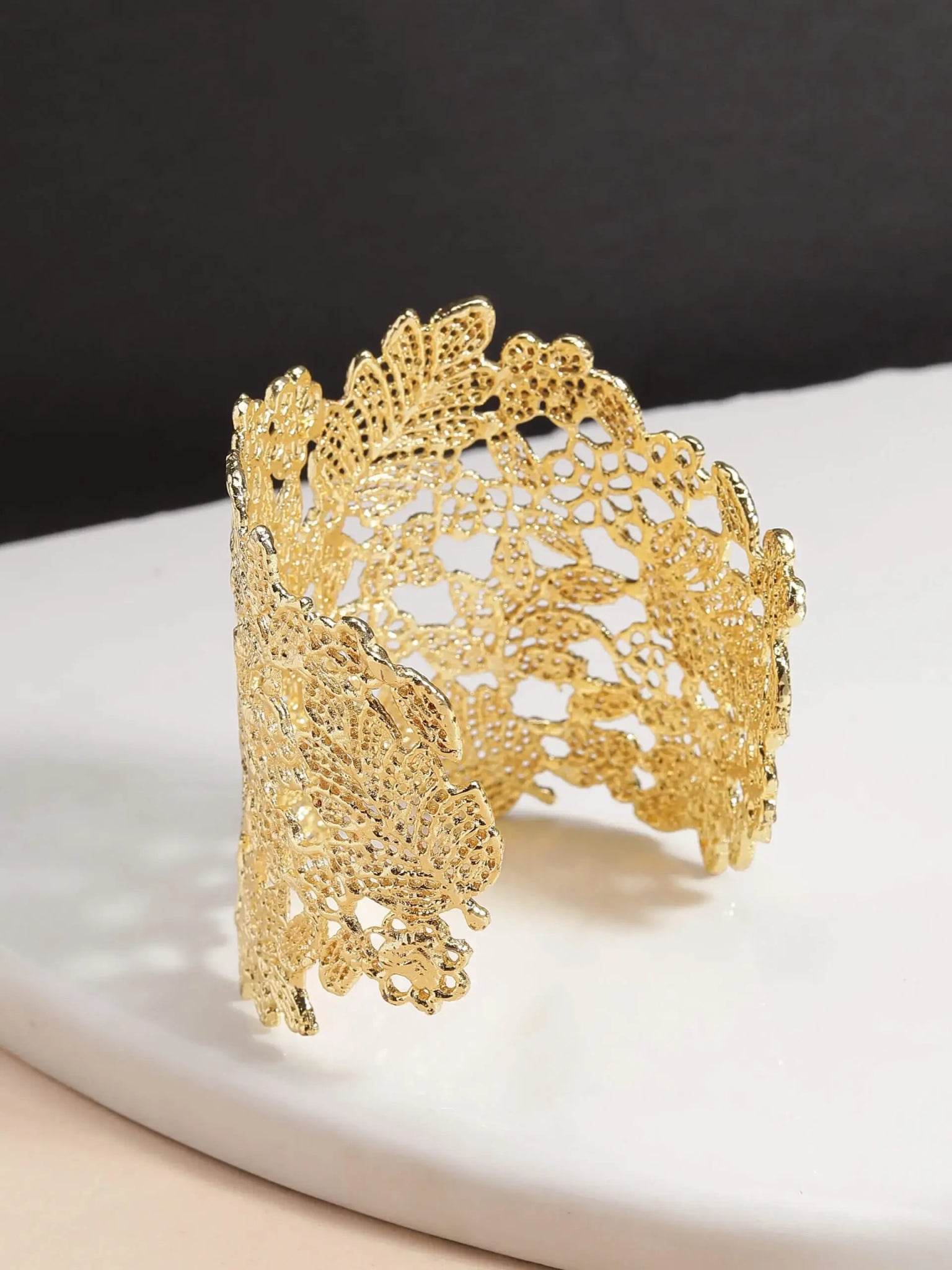 Stella Leaf Textured Cuff Bracelet - My Store